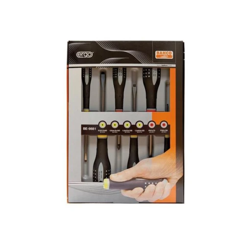 Bahco BE-9881 ERGO&acirc;&cent; Screwdriver Set 6 Piece Slot / Phillips