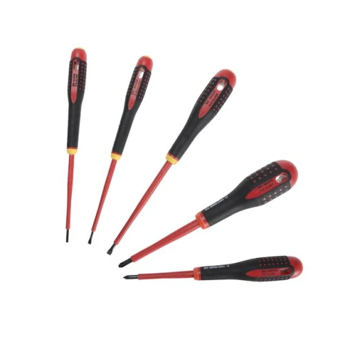 Bahco Insulated ERGO&acirc;&cent; Screwdriver Set 5 Piece Slotted / Phillips