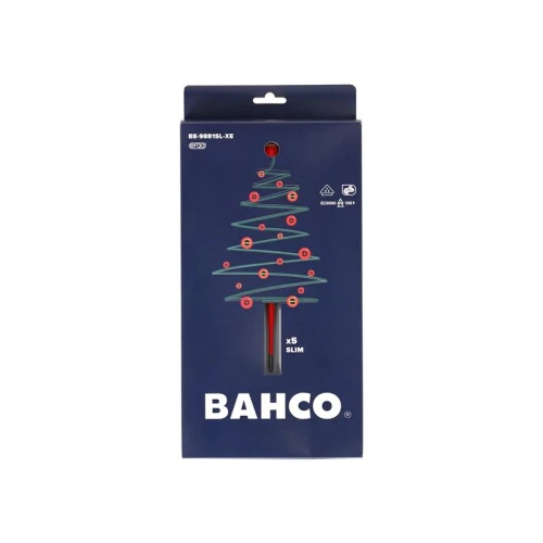 Bahco XMAS BE-9881SL ERGO&acirc;&cent; Slim VDE Insulated Screwdriver Set, 5 Piece