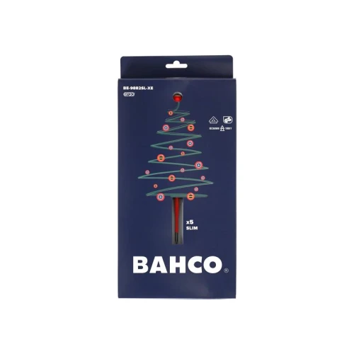 Bahco XMAS BE-9882SL ERGO&acirc;&cent; Slim VDE Insulated Screwdriver Set, 5 Piece