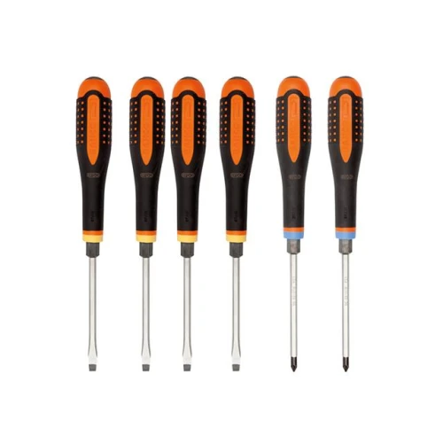 Bahco ERGO&acirc;&cent; Through Blade Screwdriver Set, 6 Piece