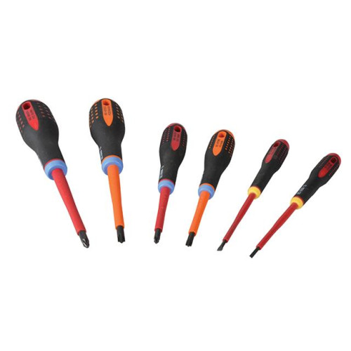 Bahco Mixed Insulated ERGOâ„¢ Screwdriver Set 6 Piece SL/PH/PZ