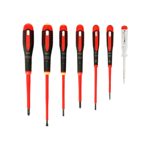 Bahco BE-9887S ERGOâ„¢ VDE Insulated Screwdriver Set, 7 Piece