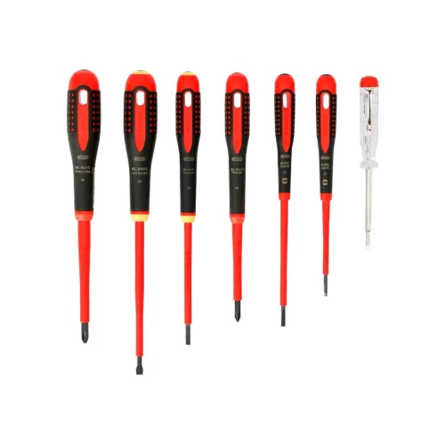 Bahco BE-9887S ERGO&acirc;&cent; VDE Insulated Screwdriver Set, 7 Piece