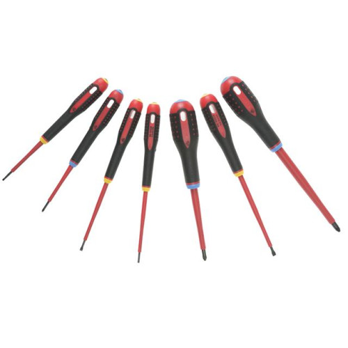 Bahco BE-9888s VDE ERGOâ„¢ Screwdriver Set 7 Piece Slot/Pozi