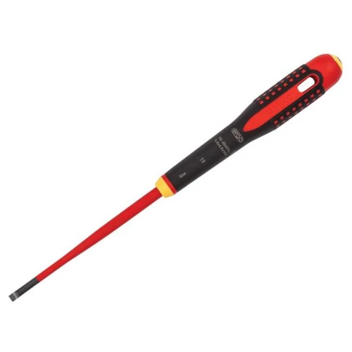 Bahco ERGO&acirc;&cent; Slim VDE Insulated Slotted Screwdriver 6.5 x 150mm