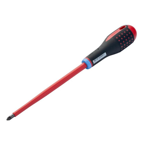 Bahco ERGOâ„¢ VDE Insulated Pozi Screwdriver PZ2 x 100mm