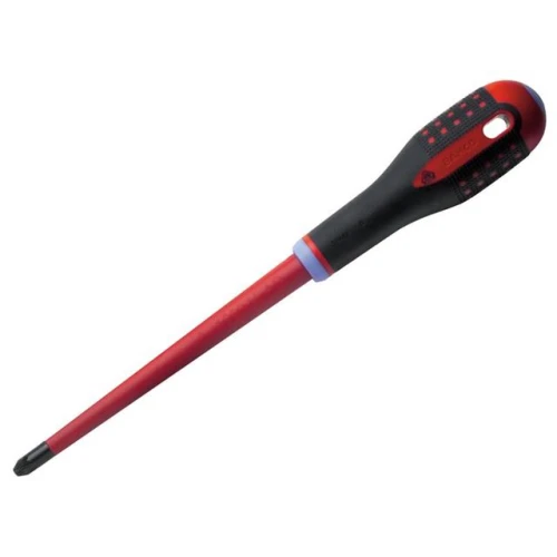 Bahco ERGO&acirc;&cent; Slim VDE Insulated Pozidriv Screwdriver PZ2 x 80mm