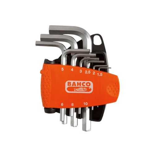 Bahco BE-9878 Metric Hex L-Key Set, 9 Piece