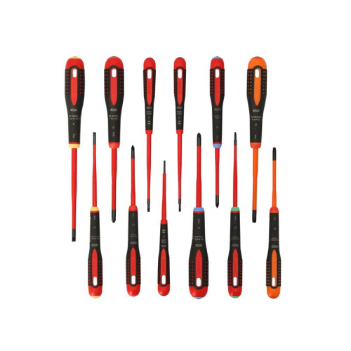 Bahco BE-9878SL ERGOâ„¢ Slim VDE Insulated Screwdriver Set, 12 Piece