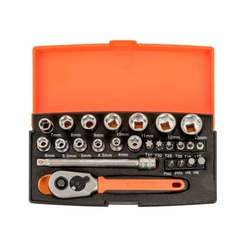 Bahco SL25 Socket Set 25 Piece 1/4in Drive