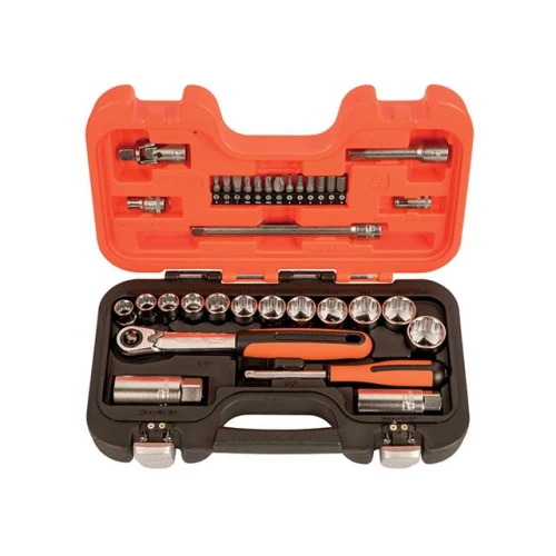 Bahco SL34 3/8in Drive Socket & Mech Set of 34 Metric