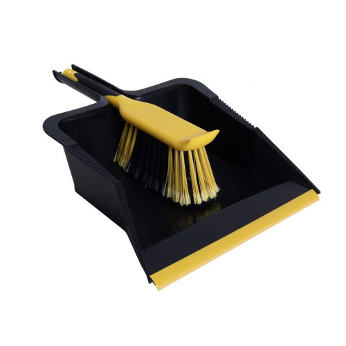 Bulldozer Heavy-duty Dustpan and Brush Set