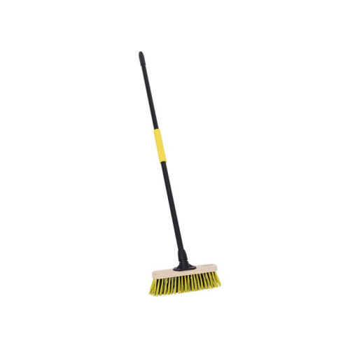 Bulldozer Stiff Dual PET Wooden Broom with Metal Handle 279mm (11in)
