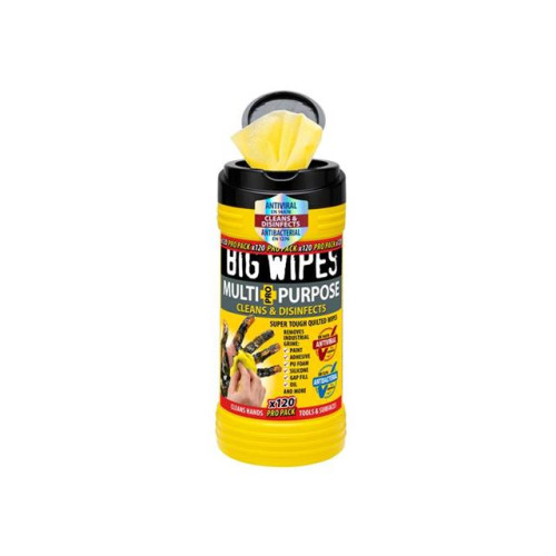 Big Wipes Black Top 4x4 Multi-Purpose Hand Cleaners Tub of 120