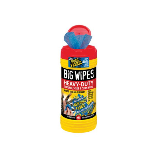 Big Wipes Red Top 4x4 Heavy-Duty Hand Cleaners Tub of 80