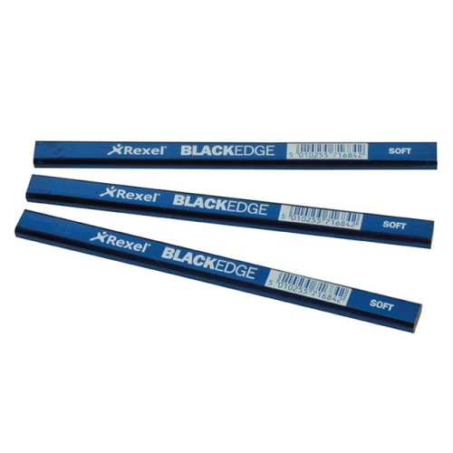 Blackedge Carpenters Pencils - Blue / Soft Card of 12