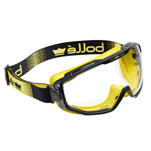 Bolle Yellow Vented Universal Goggles - Platinum Clear