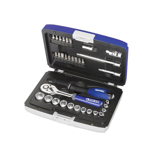 Britool Socket & Accessory Set of 34 Metric 1/4in Drive