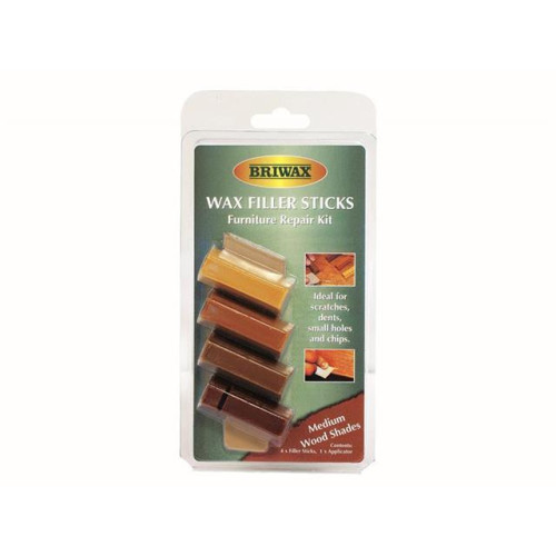 Briwax Wax Filler Sticks Medium Wood Shades (Pack 4)