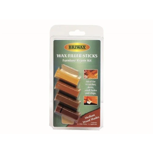 Briwax Wax Filler Sticks Medium Wood Shades (Pack 4)