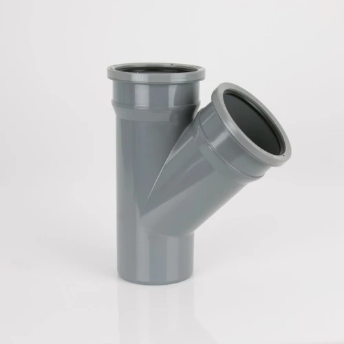 135&Acirc;&ordm; Double Socket Branch 110mm Black