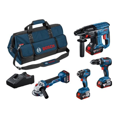 Bosch Professional 4 Piece Kit 18V 3 x 4.0Ah Li-ion