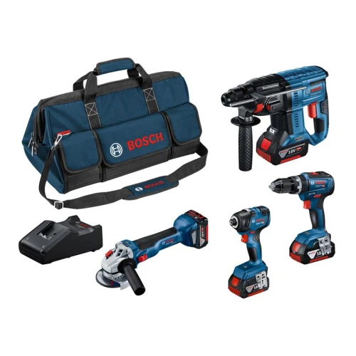 Bosch Professional 4 Piece Kit 18V 3 x 4.0Ah Li-ion