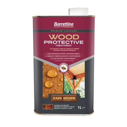 Barretine Wood Protective Dark Brown 1 Litre