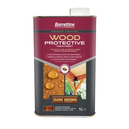 Barretine Wood Protective Dark Brown 1 Litre