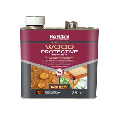 Barretine Wood Protective Dark Brown 2.5 Litre