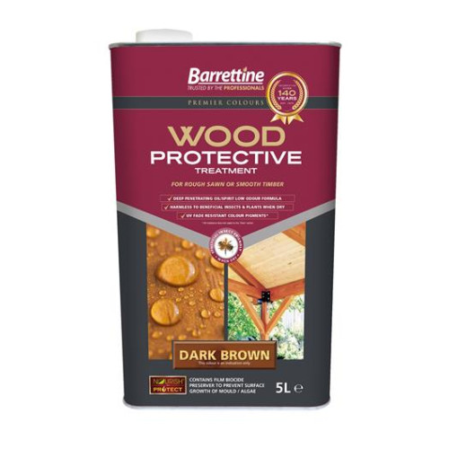 Barretine Wood Protective Dark Brown 5 Litres