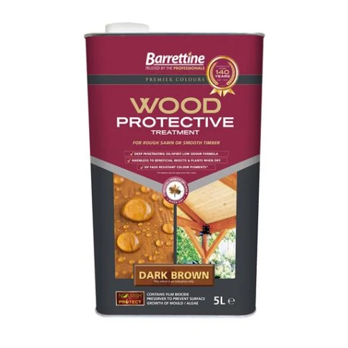 Barretine Wood Protective Dark Brown 5 Litres