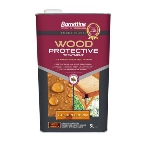 Barretine Wood Protective Golden Brown 5 Litres