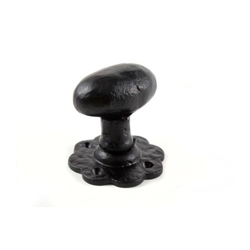 Black Antique Oval Mortice Knob