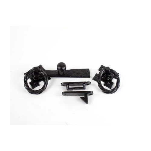Black Antique Ring Gate Latch