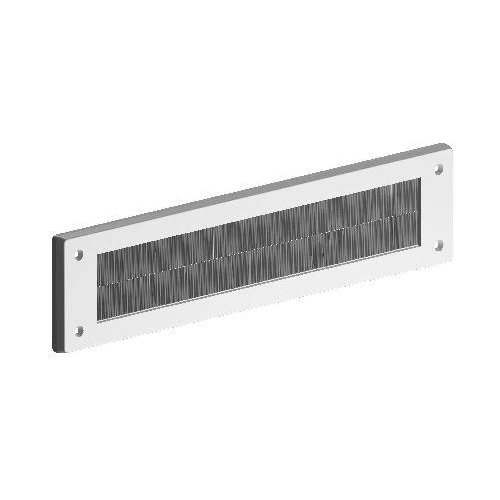 Stormguard Brush Letterplate No Flap White