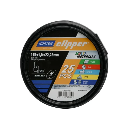 Clipper&Acirc;&reg; Multi-Material Cutting Discs 115 x 22.23mm (Tub of 25)