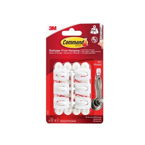 Command 3M Mini Hooks (Pack of 6)