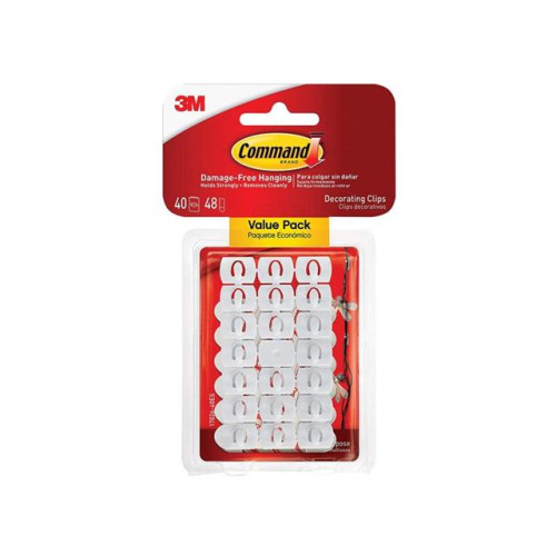Command White Decorating Clips (Pack 40)