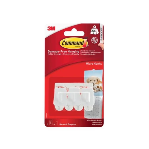Command 3M Micro Hooks (Pack of 3)