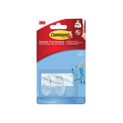Command 3M Hooks Small Clear