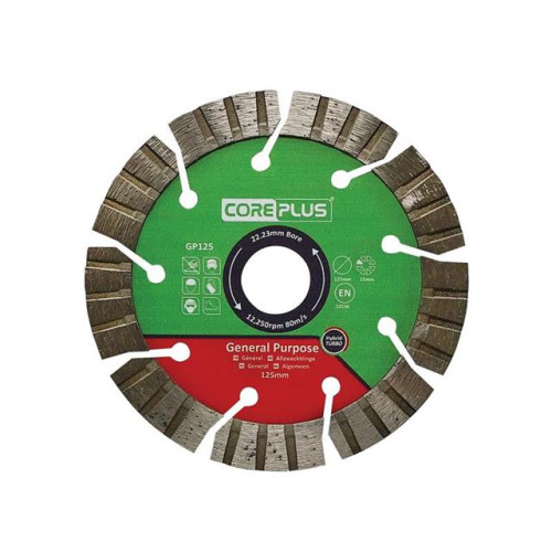 CorePlus GP125 General-Purpose Hybrid Turbo Diamond Blade 125mm