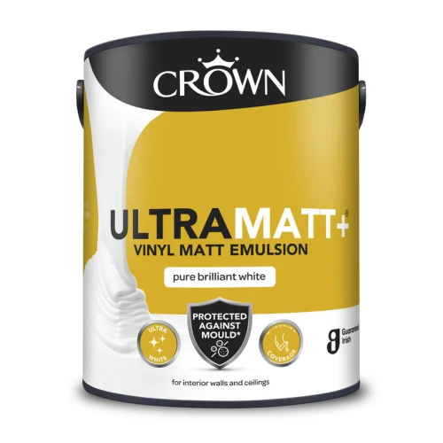 Crown Ultramatt Plus Anti Mould Pure Brilliant White 5 Litres