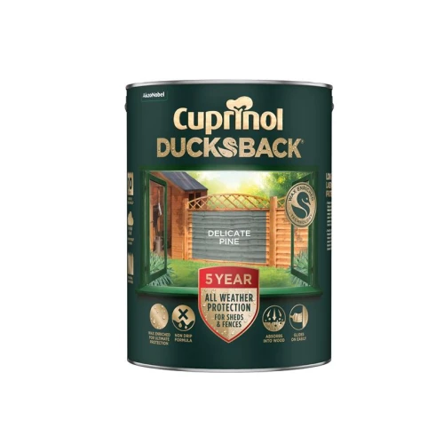 Cuprinol Ducksback 5 Year Waterproof for Sheds & Fences Delicate Pine 5 litre