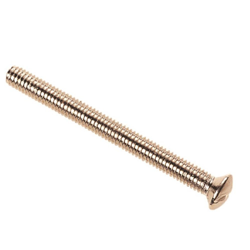 Dencon Nickle Plated Switch/Socket Plate Screws 3.5 x 50mm (Pack of 10)