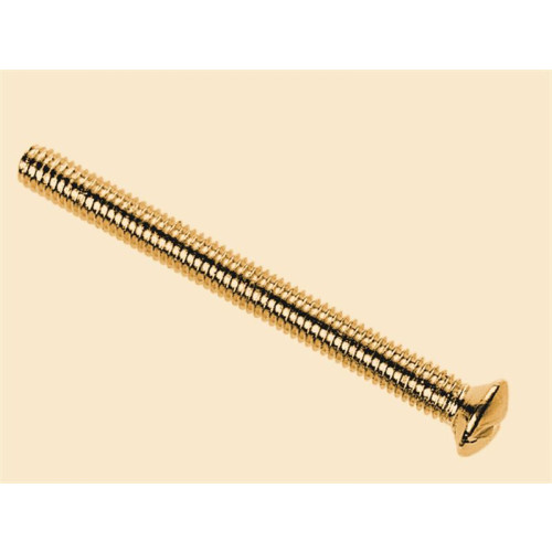 Dencon Brass Switch/Socket Plate Screws 3.5 x 38mm (Pack of 10)