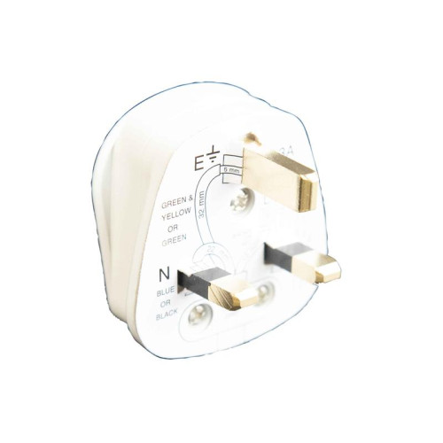Dencon 3 Pin Fused Plug 13A White