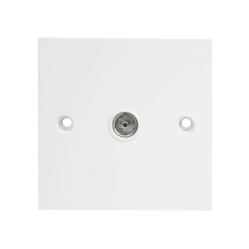 Dencon Single Flush Coax TV Socket White