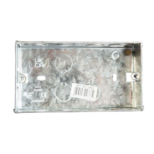 Dencon Metal Back Box 2-Gang 45mm